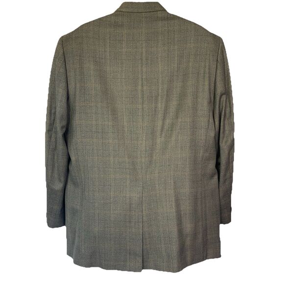 Lauren Ralph Lauren Herringbone Taupe Silk & Wool Sport Coat Blazer 43 Long - Picture 2 of 10
